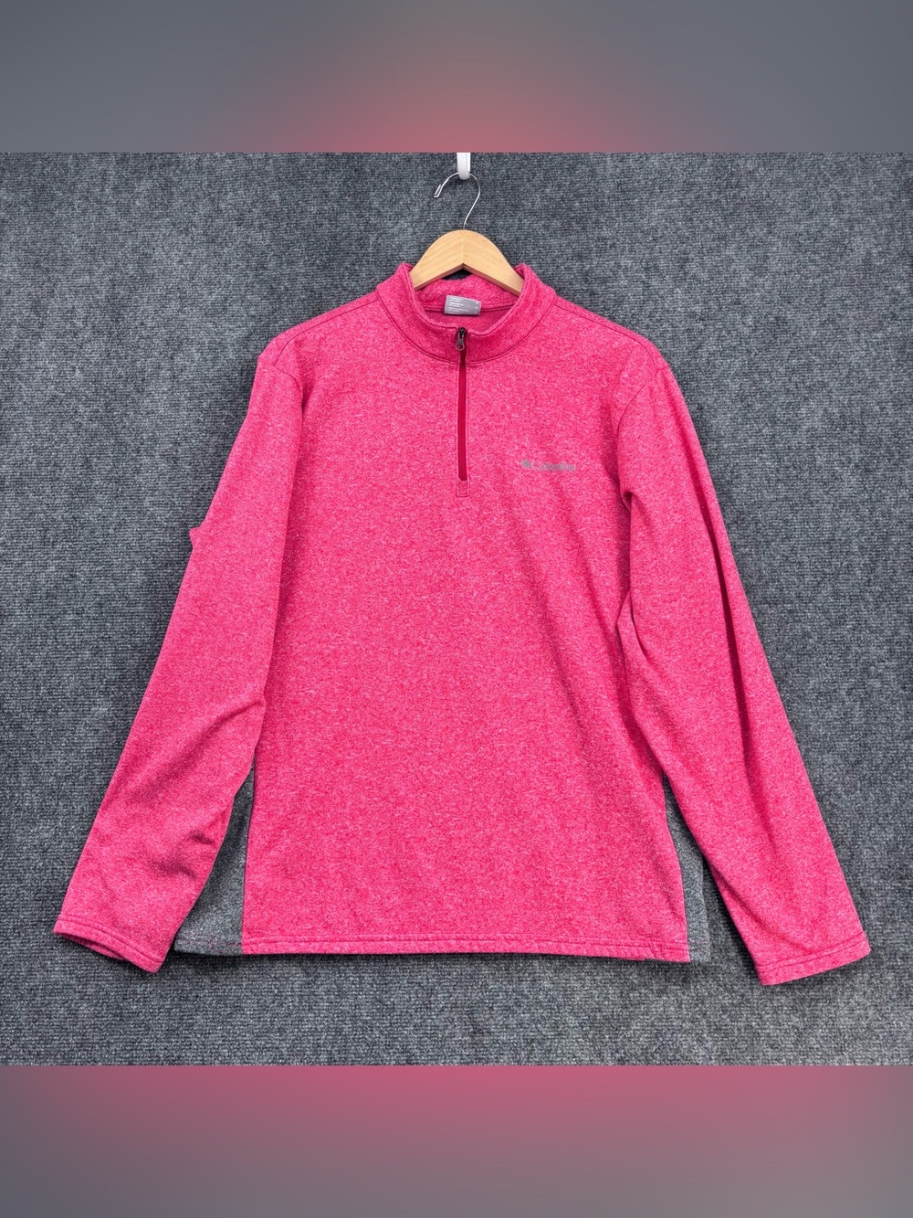 Columbia Dunsire Point Salmon Red Outdoor Fleece Pullover 1/4 Zip Men’s M